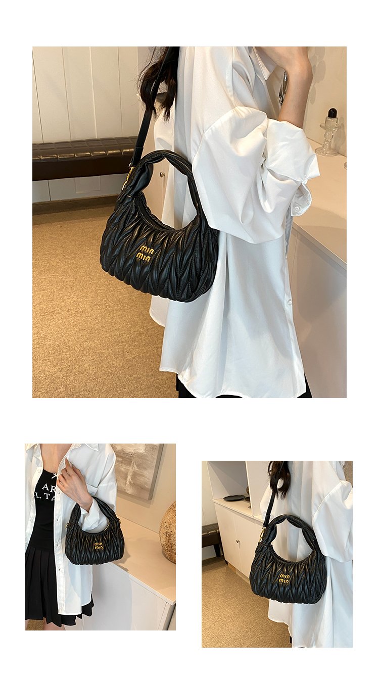 Women's PU Leather Quilted Shoulder Bag detail 9