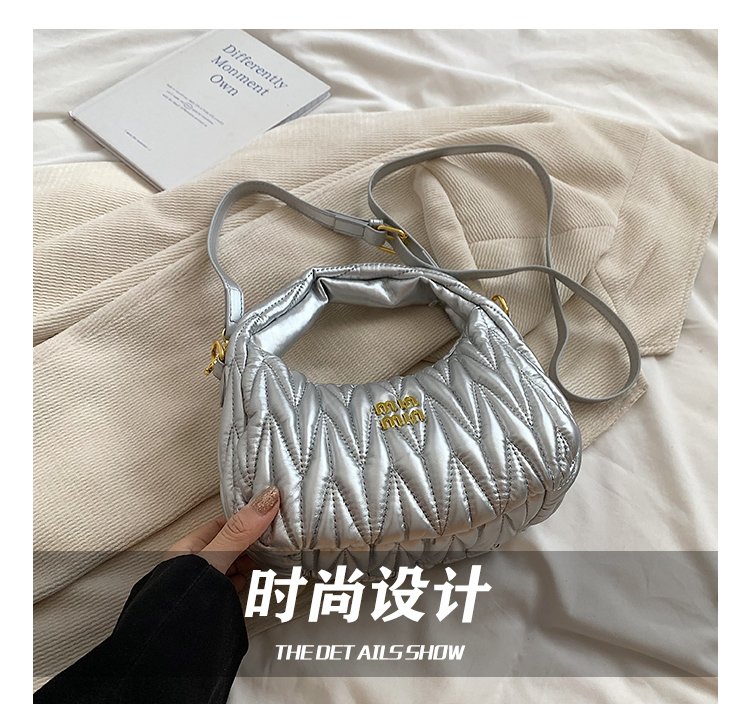 Women's PU Leather Quilted Shoulder Bag detail 13