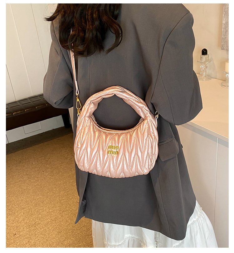 Women's PU Leather Quilted Shoulder Bag detail 1