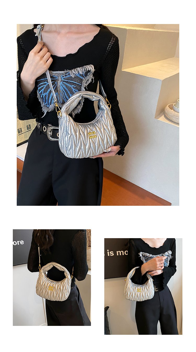 Women's PU Leather Quilted Shoulder Bag detail 3