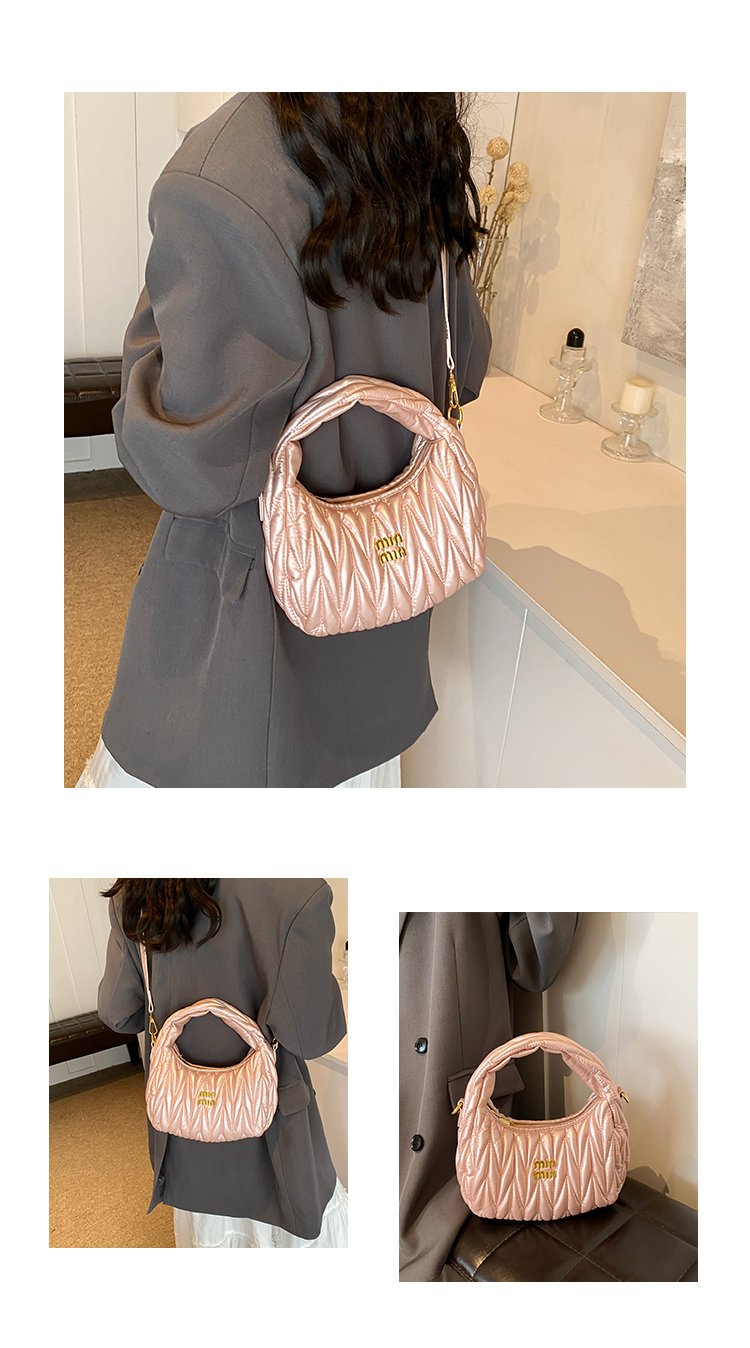 Women's PU Leather Quilted Shoulder Bag detail 6