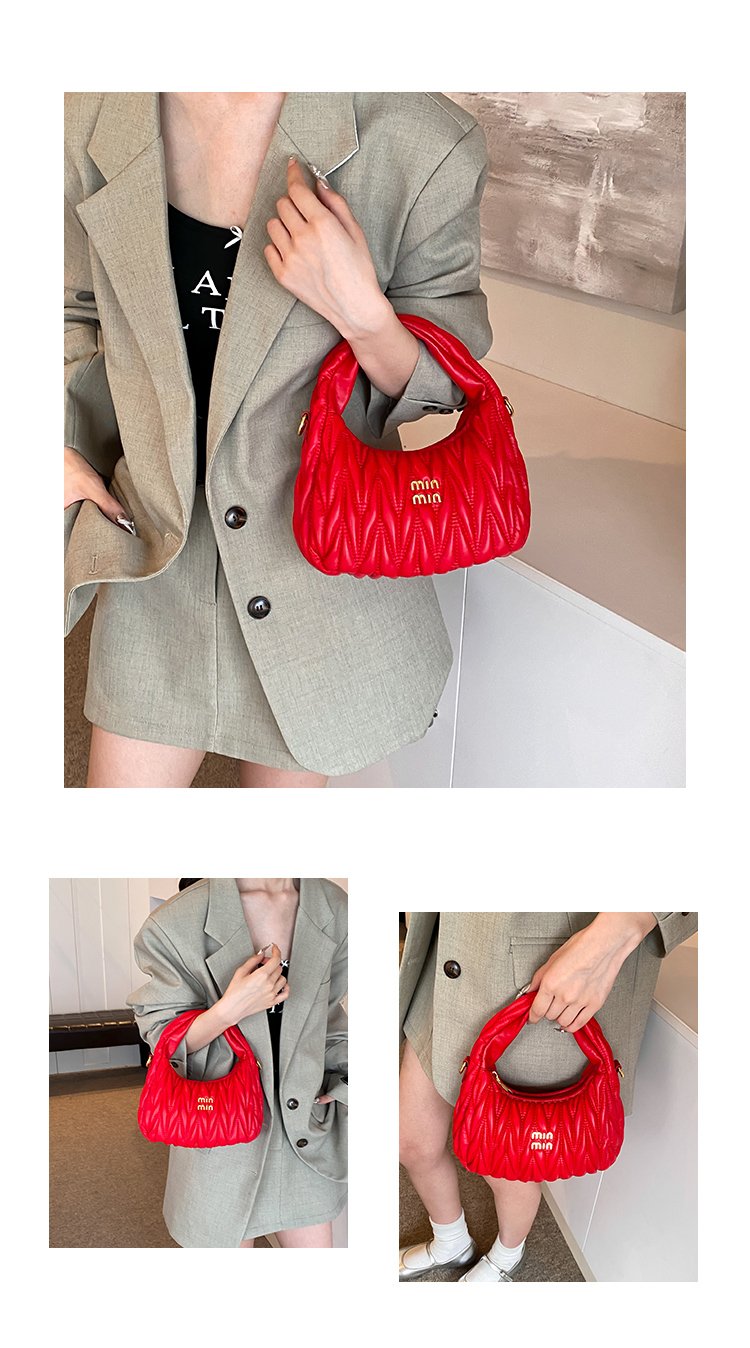 Women's PU Leather Quilted Shoulder Bag detail 8