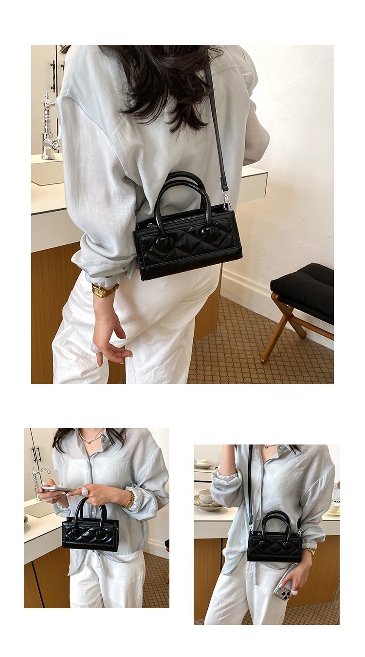 Women's PU Leather Quilted Top Handle Crossbody Bag detail 9