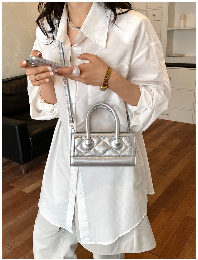 Women's PU Leather Quilted Top Handle Crossbody Bag detail 37