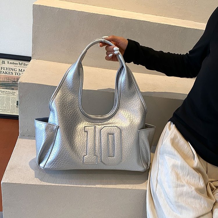 Women's PU Leather Raised Letter Shoulder Bag view 2