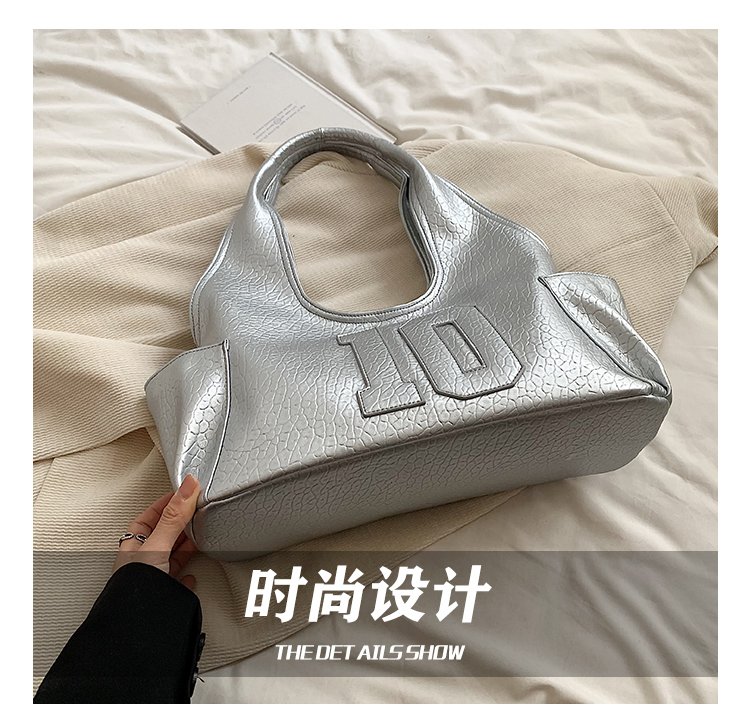 Women's PU Leather Raised Letter Shoulder Bag detail 11