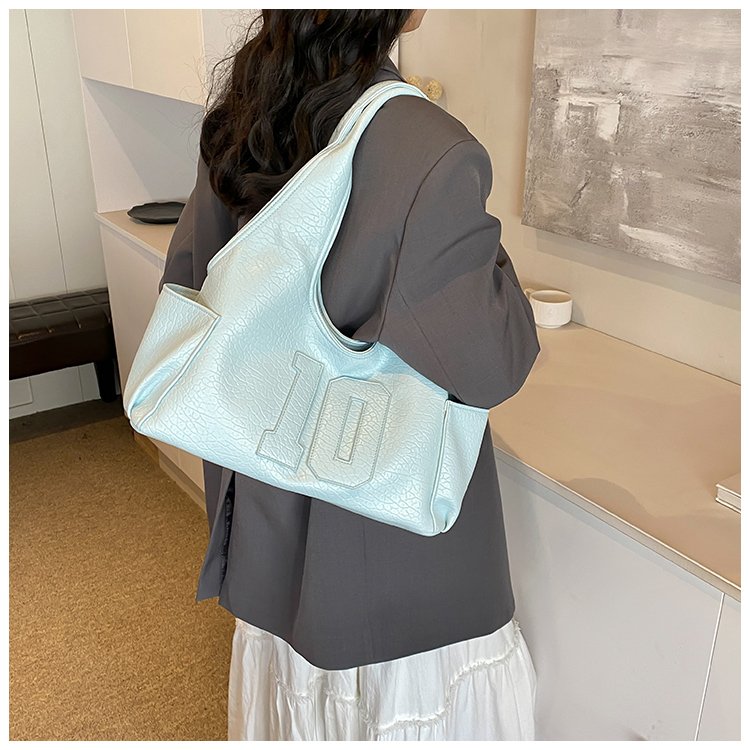Women's PU Leather Raised Letter Shoulder Bag detail 14