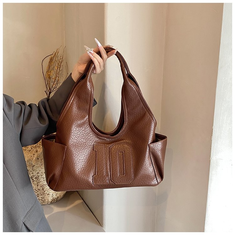 Women's PU Leather Raised Letter Shoulder Bag detail 16