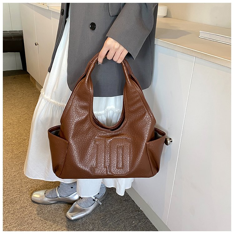 Women's PU Leather Raised Letter Shoulder Bag detail 17