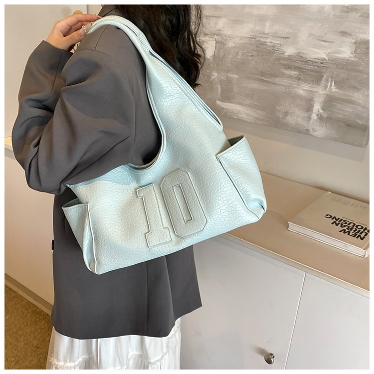 Women's PU Leather Raised Letter Shoulder Bag detail 23
