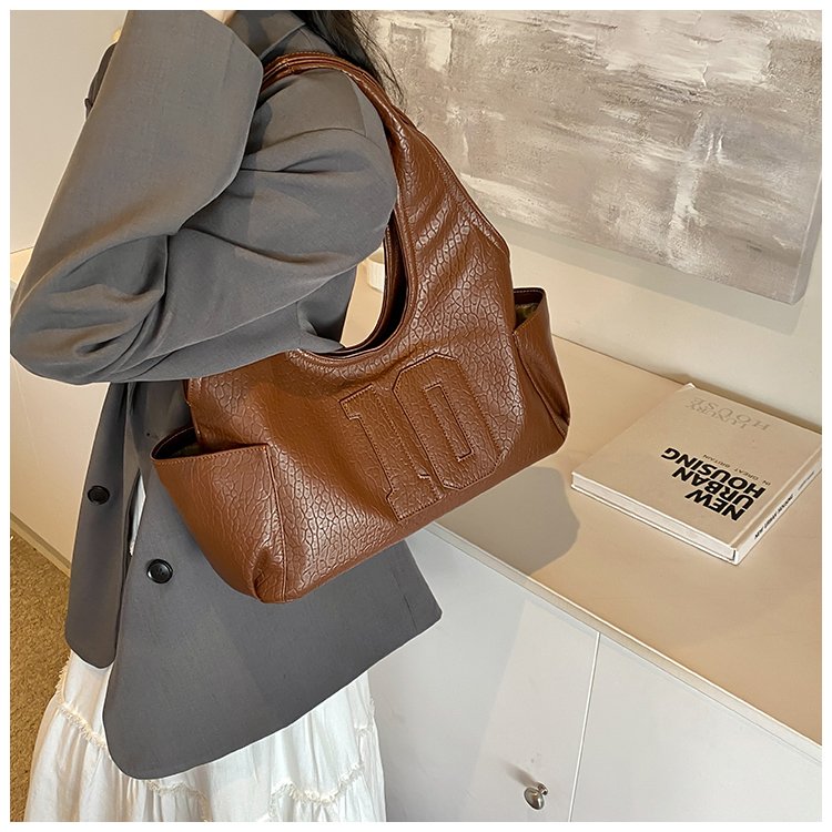 Women's PU Leather Raised Letter Shoulder Bag detail 25