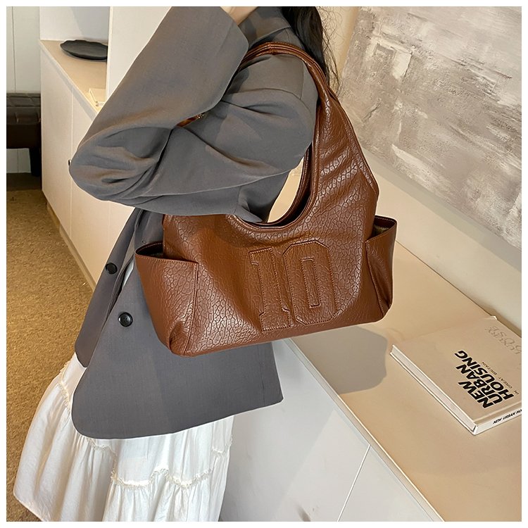 Women's PU Leather Raised Letter Shoulder Bag detail 26