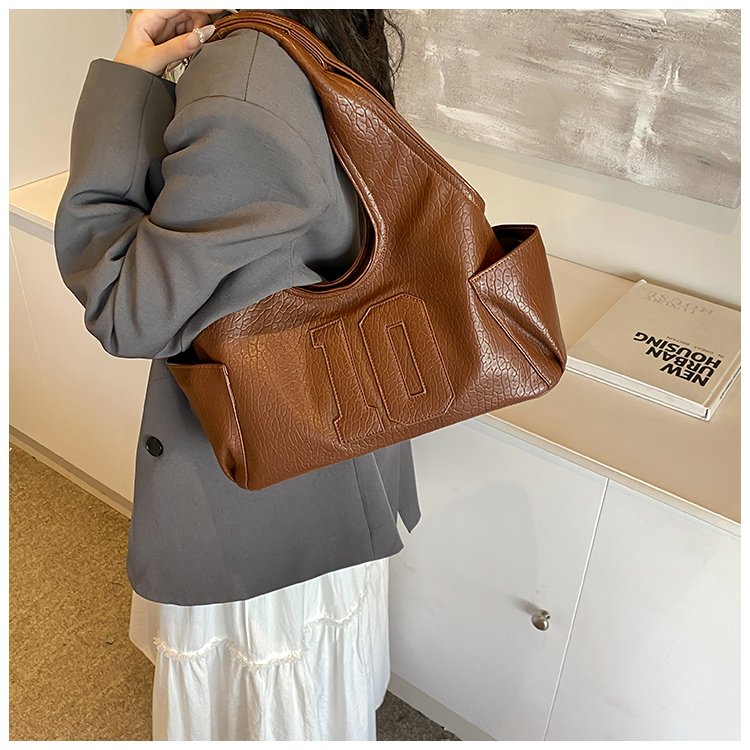 Women's PU Leather Raised Letter Shoulder Bag detail 27
