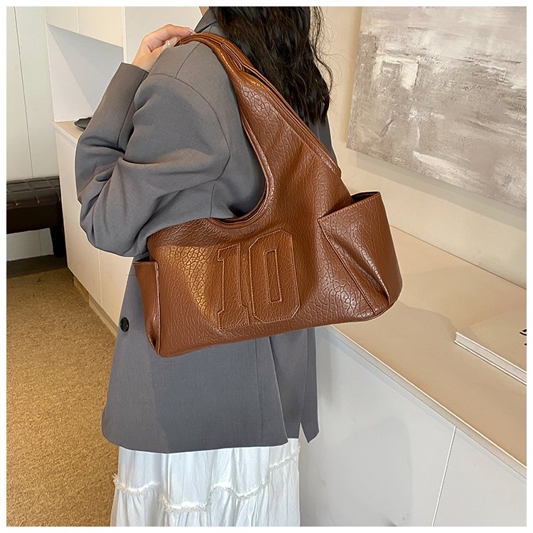 Women's PU Leather Raised Letter Shoulder Bag detail 28