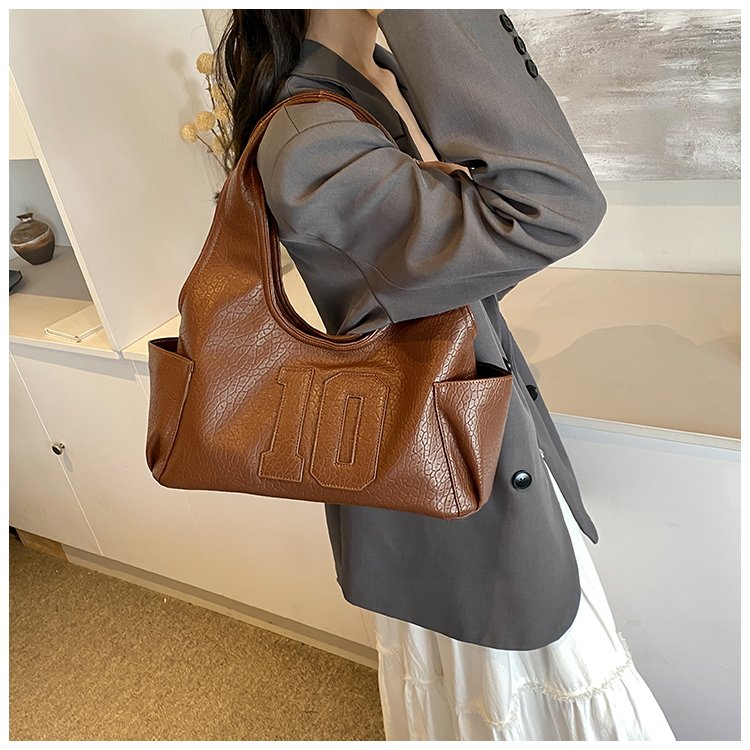 Women's PU Leather Raised Letter Shoulder Bag detail 29