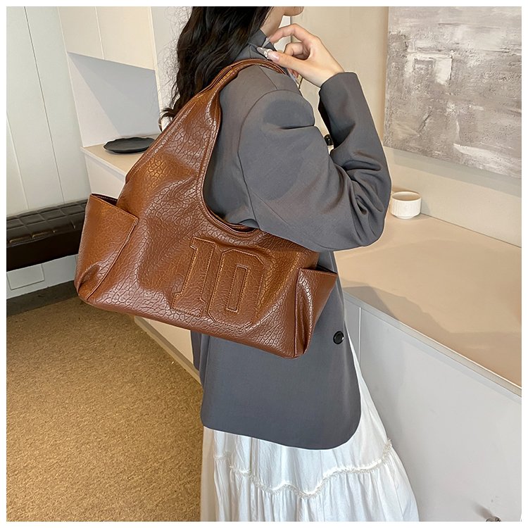 Women's PU Leather Raised Letter Shoulder Bag detail 31