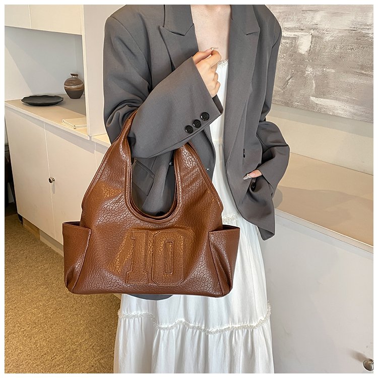 Women's PU Leather Raised Letter Shoulder Bag detail 33