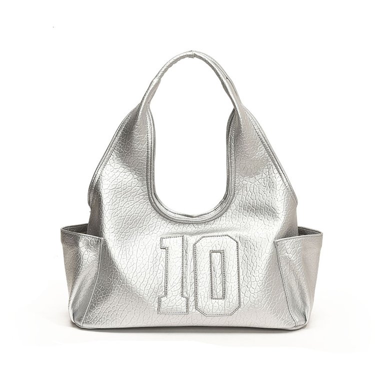 Women's PU Leather Raised Letter Shoulder Bag view 4