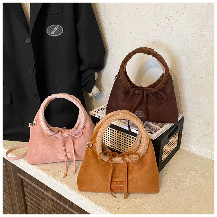 Women's PU Leather Ring Handle Handbag detail 1