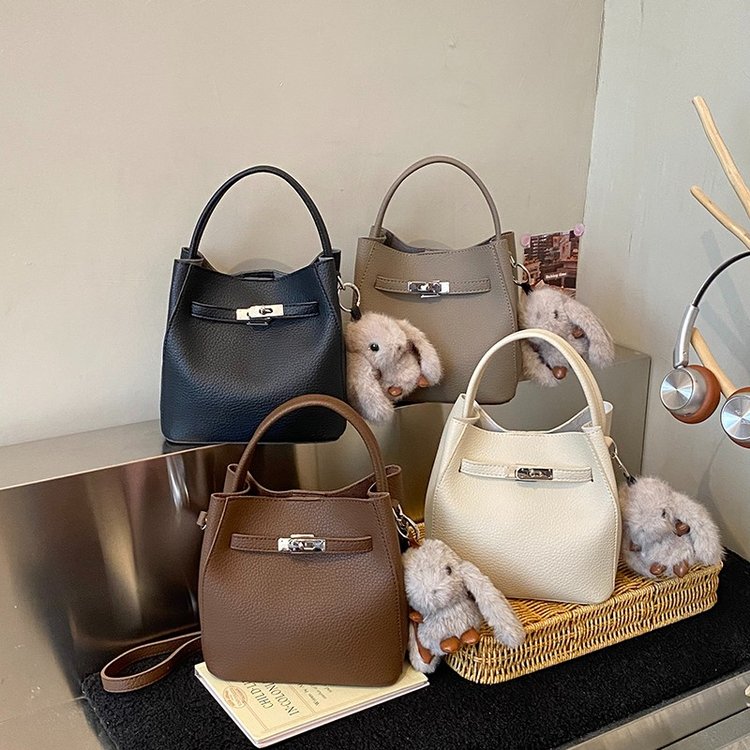 Women's PU Leather Rounded Top Handle Crossbody Bag view 2
