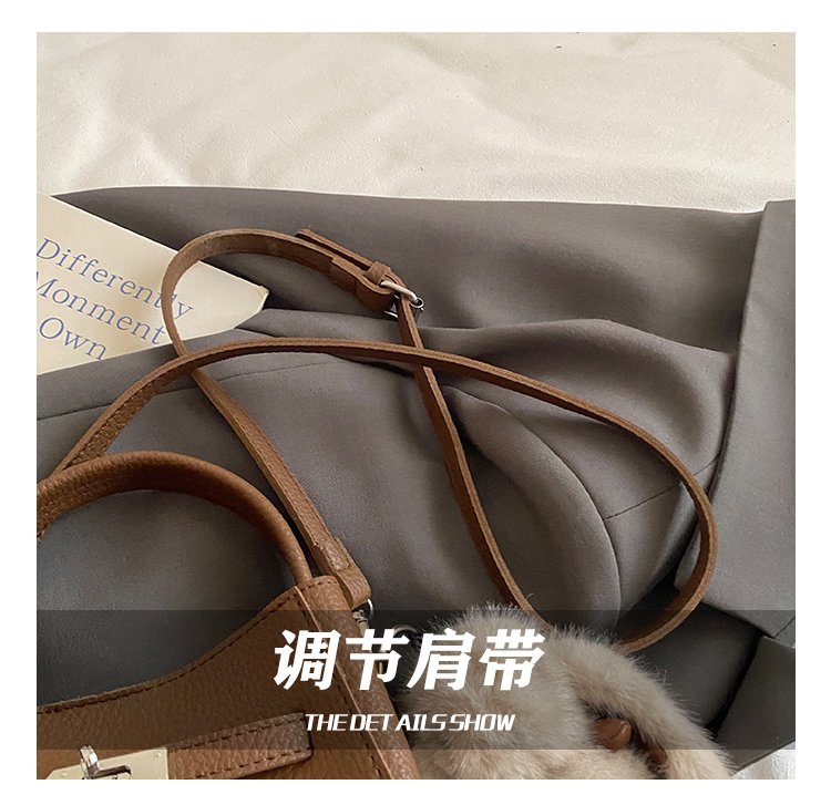 Women's PU Leather Rounded Top Handle Crossbody Bag detail 13