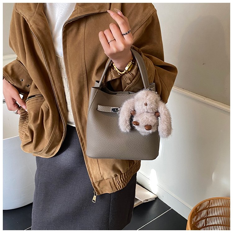 Women's PU Leather Rounded Top Handle Crossbody Bag detail 17