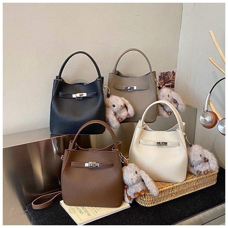 Women's PU Leather Rounded Top Handle Crossbody Bag detail 1