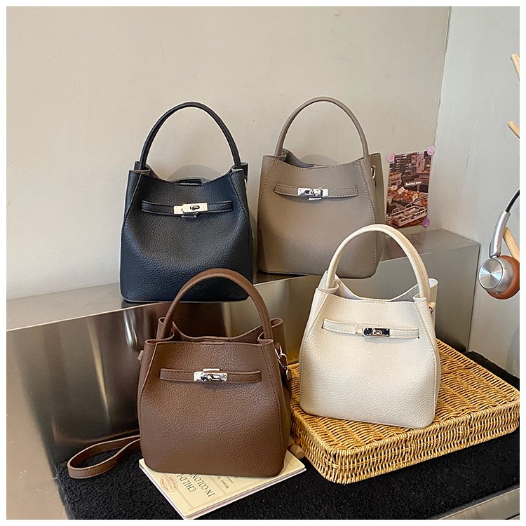 Women's PU Leather Rounded Top Handle Crossbody Bag detail 3