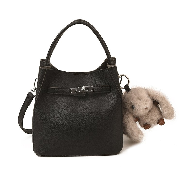 Women's PU Leather Rounded Top Handle Crossbody Bag view 9