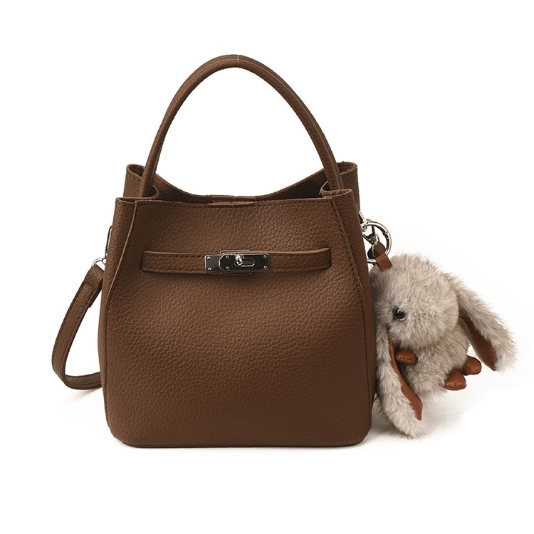 Women's PU Leather Rounded Top Handle Crossbody Bag view 1