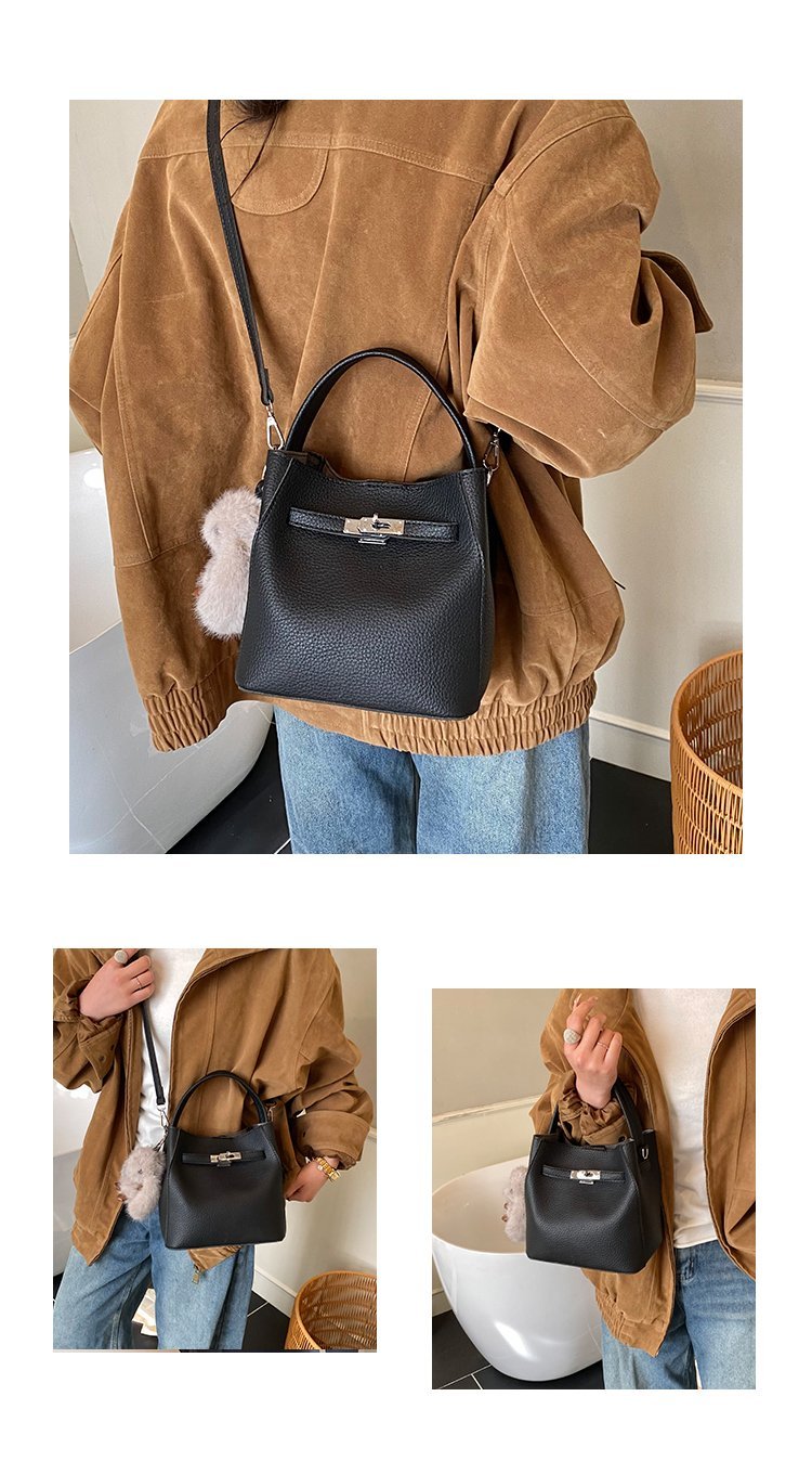 Women's PU Leather Rounded Top Handle Crossbody Bag detail 6