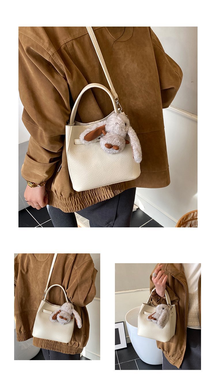 Women's PU Leather Rounded Top Handle Crossbody Bag detail 7