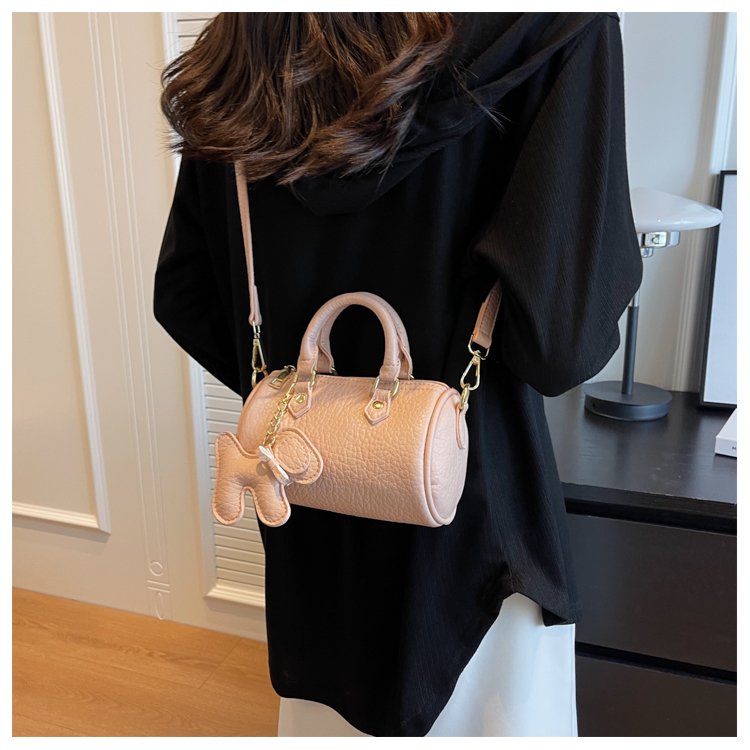Women's PU Leather Rounded Top Handle Shoulder Bag detail 9