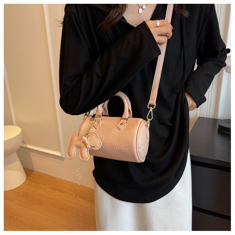Women's PU Leather Rounded Top Handle Shoulder Bag detail 12