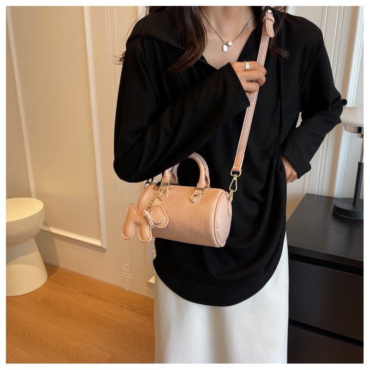 Women's PU Leather Rounded Top Handle Shoulder Bag detail 13