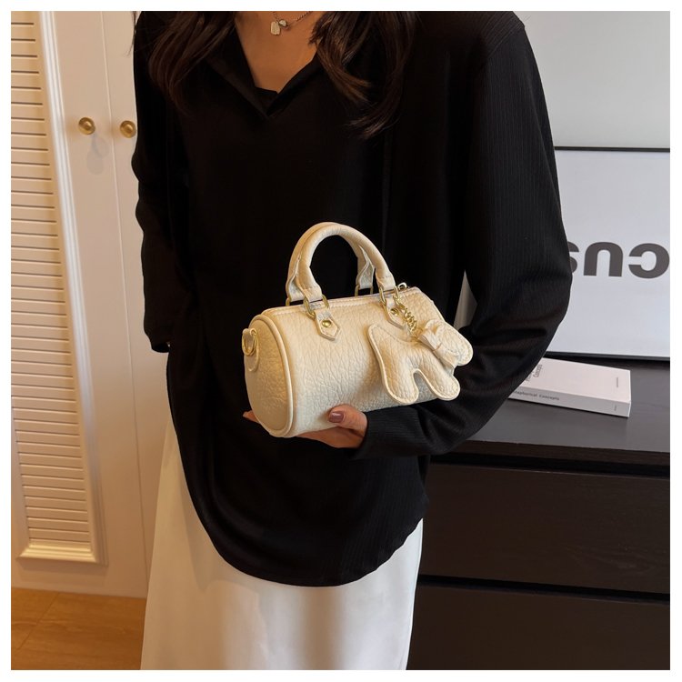 Women's PU Leather Rounded Top Handle Shoulder Bag detail 15