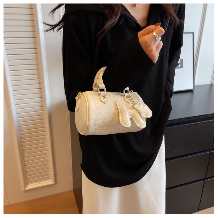 Women's PU Leather Rounded Top Handle Shoulder Bag detail 16