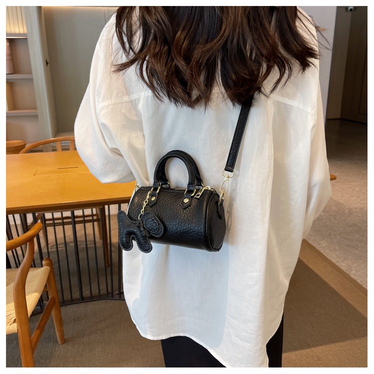 Women's PU Leather Rounded Top Handle Shoulder Bag detail 18