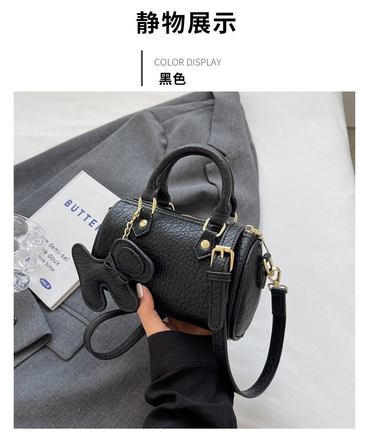 Women's PU Leather Rounded Top Handle Shoulder Bag detail 22