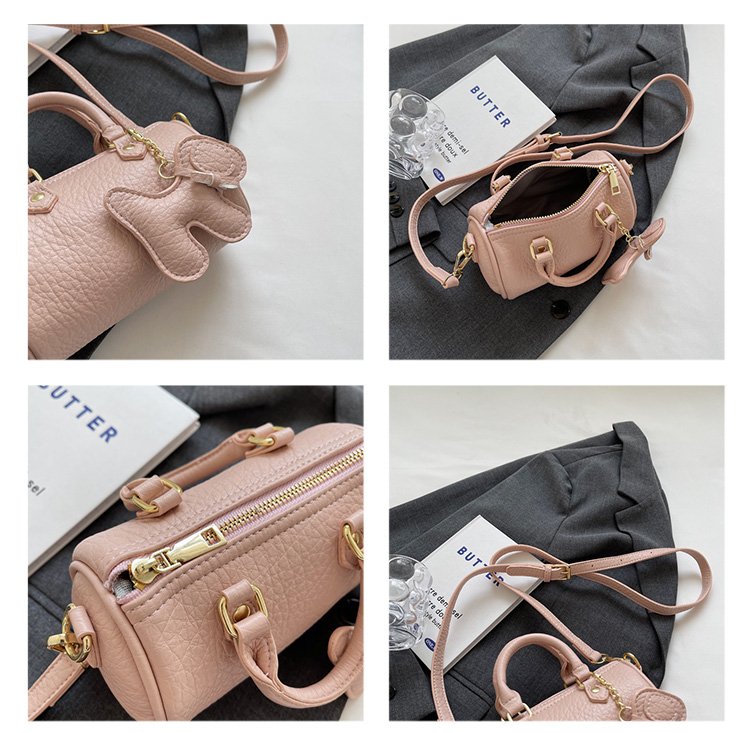 Women's PU Leather Rounded Top Handle Shoulder Bag detail 25