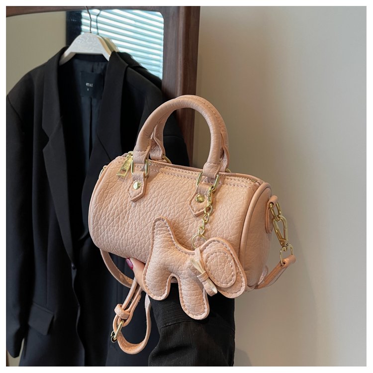Women's PU Leather Rounded Top Handle Shoulder Bag detail 40