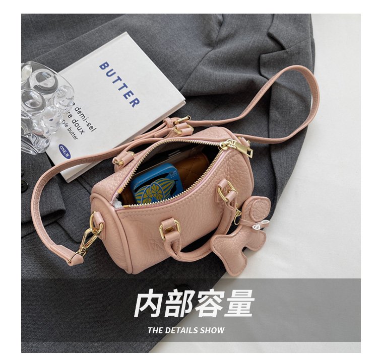 Women's PU Leather Rounded Top Handle Shoulder Bag detail 7