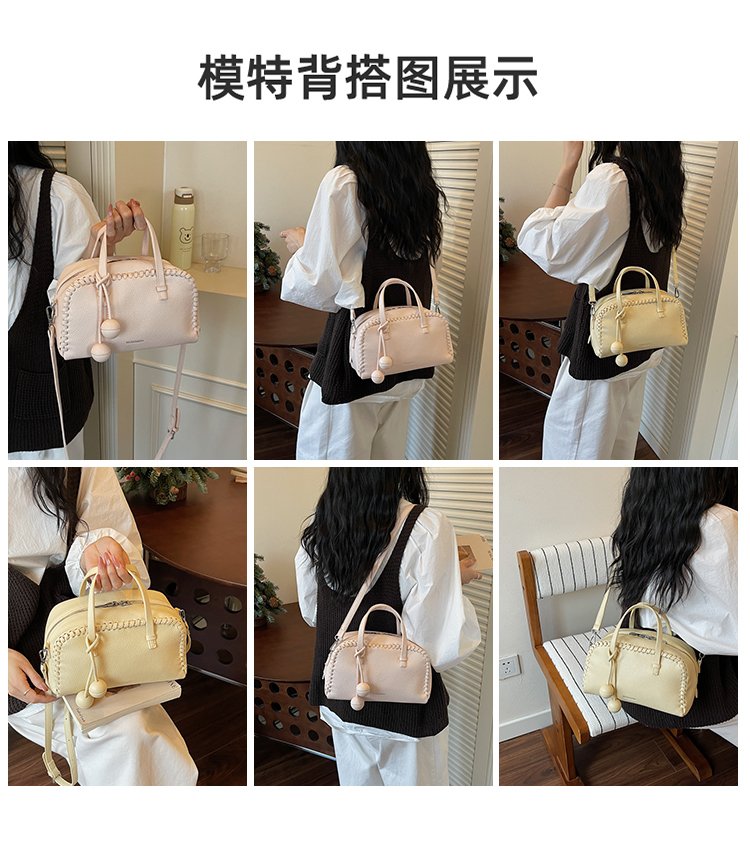 Women's PU Leather Ruched Mini Barrel Bag detail 9