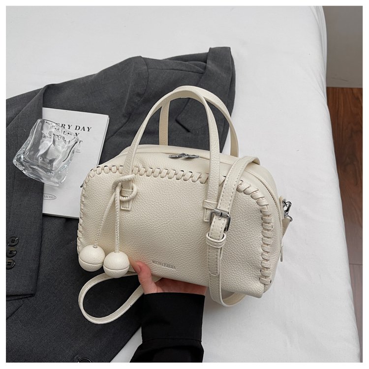 Women's PU Leather Ruched Mini Barrel Bag detail 19