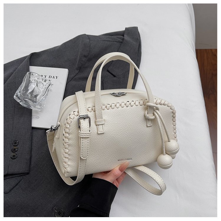 Women's PU Leather Ruched Mini Barrel Bag detail 20