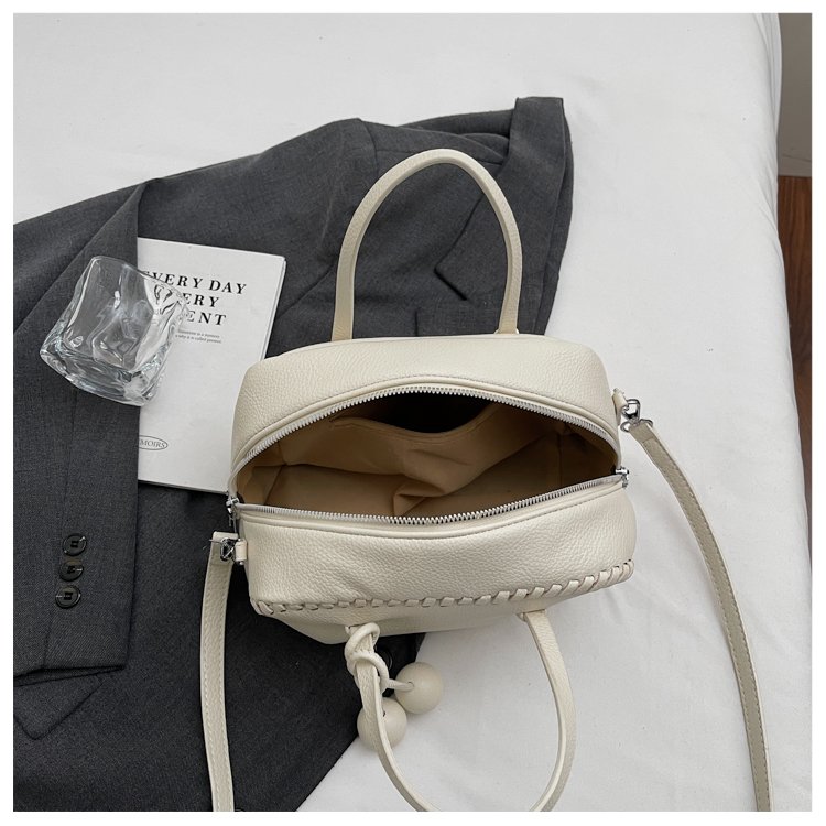 Women's PU Leather Ruched Mini Barrel Bag detail 23