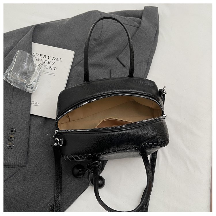 Women's PU Leather Ruched Mini Barrel Bag detail 26