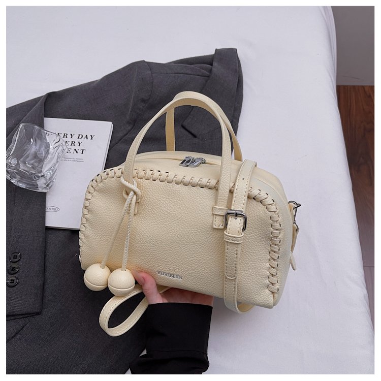 Women's PU Leather Ruched Mini Barrel Bag detail 28