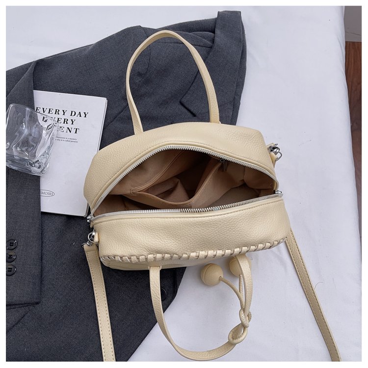 Women's PU Leather Ruched Mini Barrel Bag detail 30