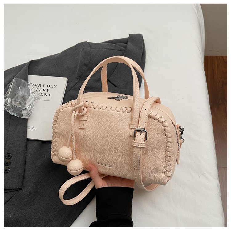 Women's PU Leather Ruched Mini Barrel Bag detail 35